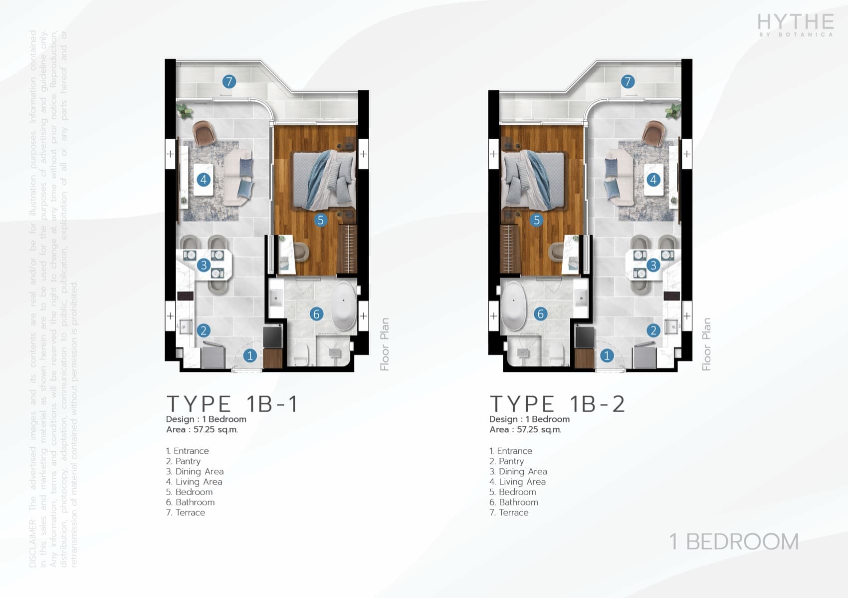 1 Bedroom layout