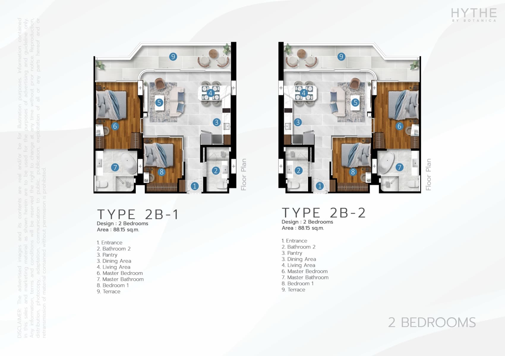2 Bedroom layout